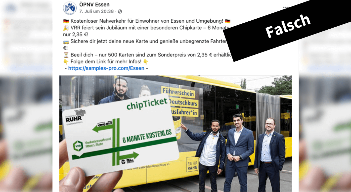 ÖPNV-Fake Essen Collage