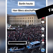Collage mit dem Tiktok-Beitrag