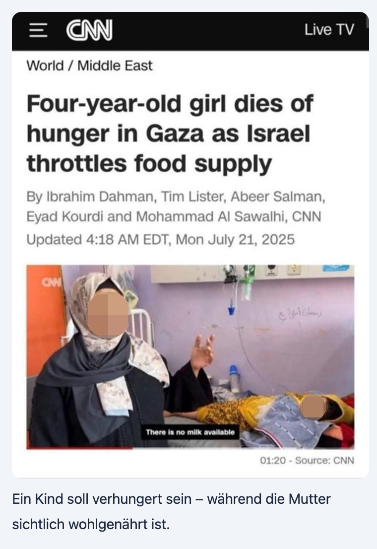 Screenshot aus dem Nius-Artikel, der einen CNN-Beitrag kommentiert