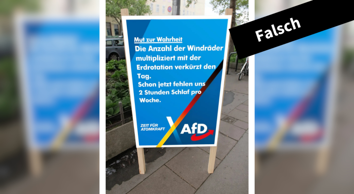 Dieses AfD-Plakat gab es nie – die Vorlage ist eine alte Fälschung (Quelle: X; Screenshot und Collage: CORRECTIV.Faktencheck)