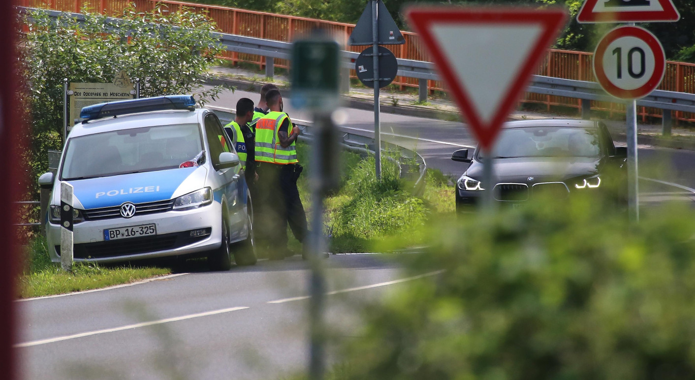 Verkehrskontrolle an der Grenze zu Polen