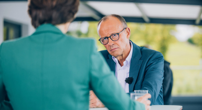 Friedrich Merz beim ZDF-Sommerinterview am 31. August