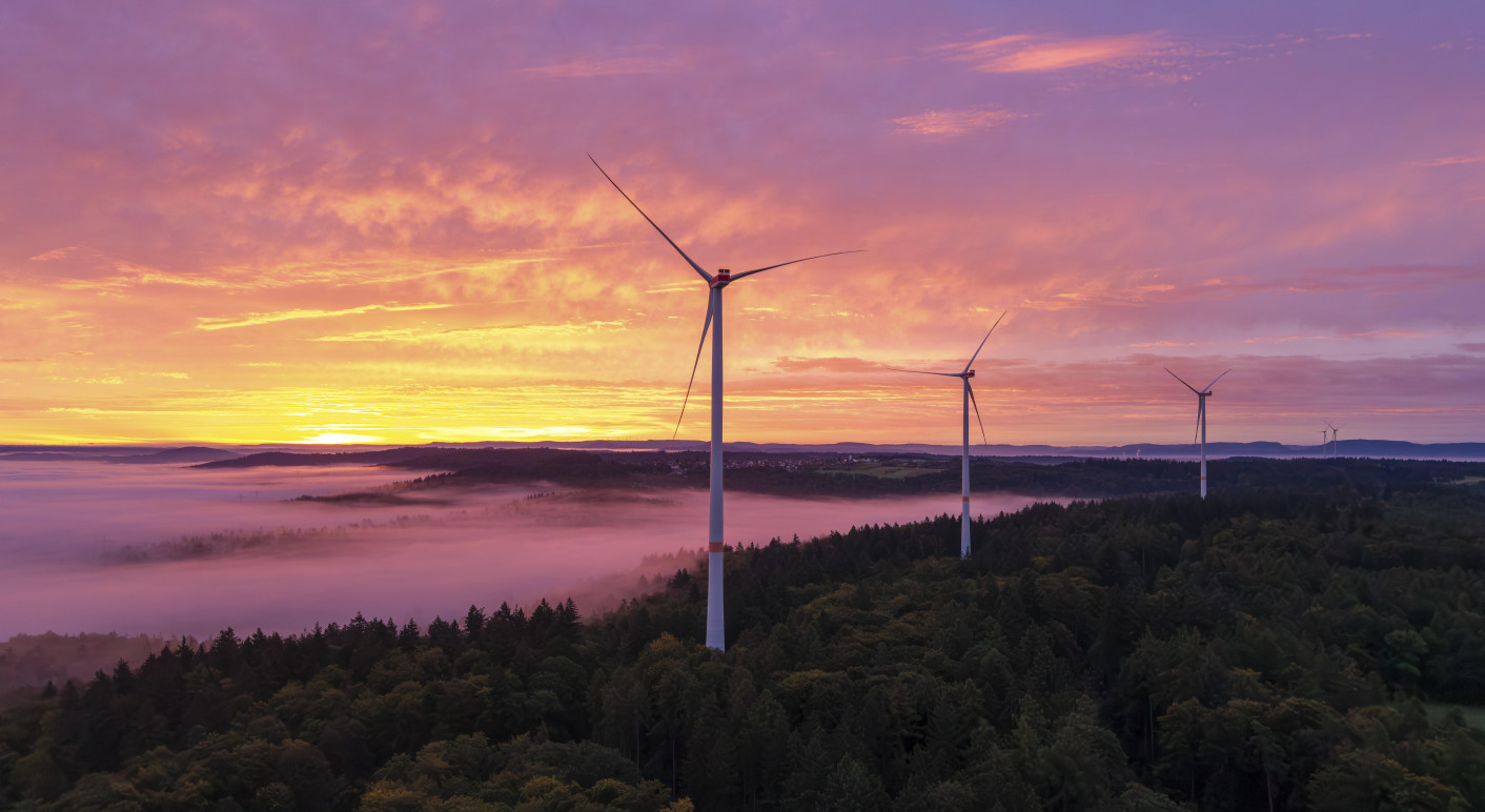 Windräder im Wald sorgen immer wieder für Desinformation (Symbolbild) (Bild: Lilly / Picture Alliance / imageBROKER)