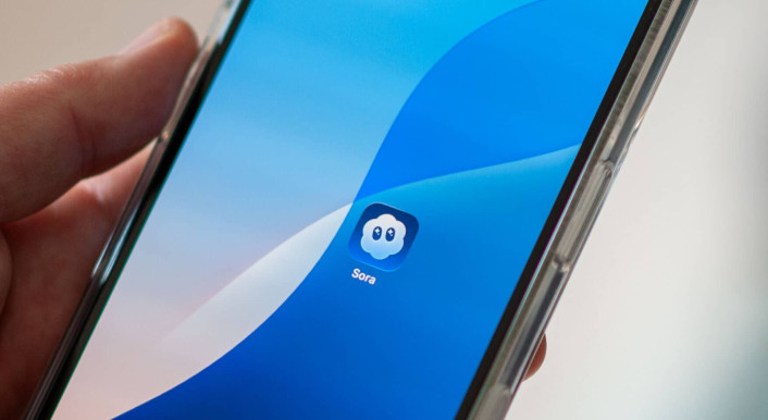 Neue Sora-App auf einem Handydisplay
