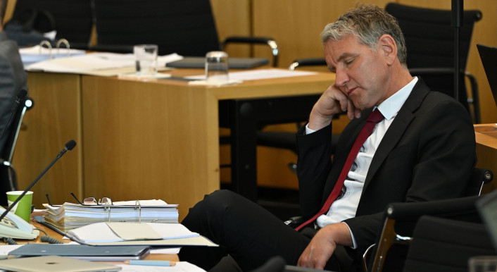 Der Thüringer AfD-Fraktionschef Björn Höcke im Landtag. (Bild: Martin Schutt / Picture Alliance / dpa)