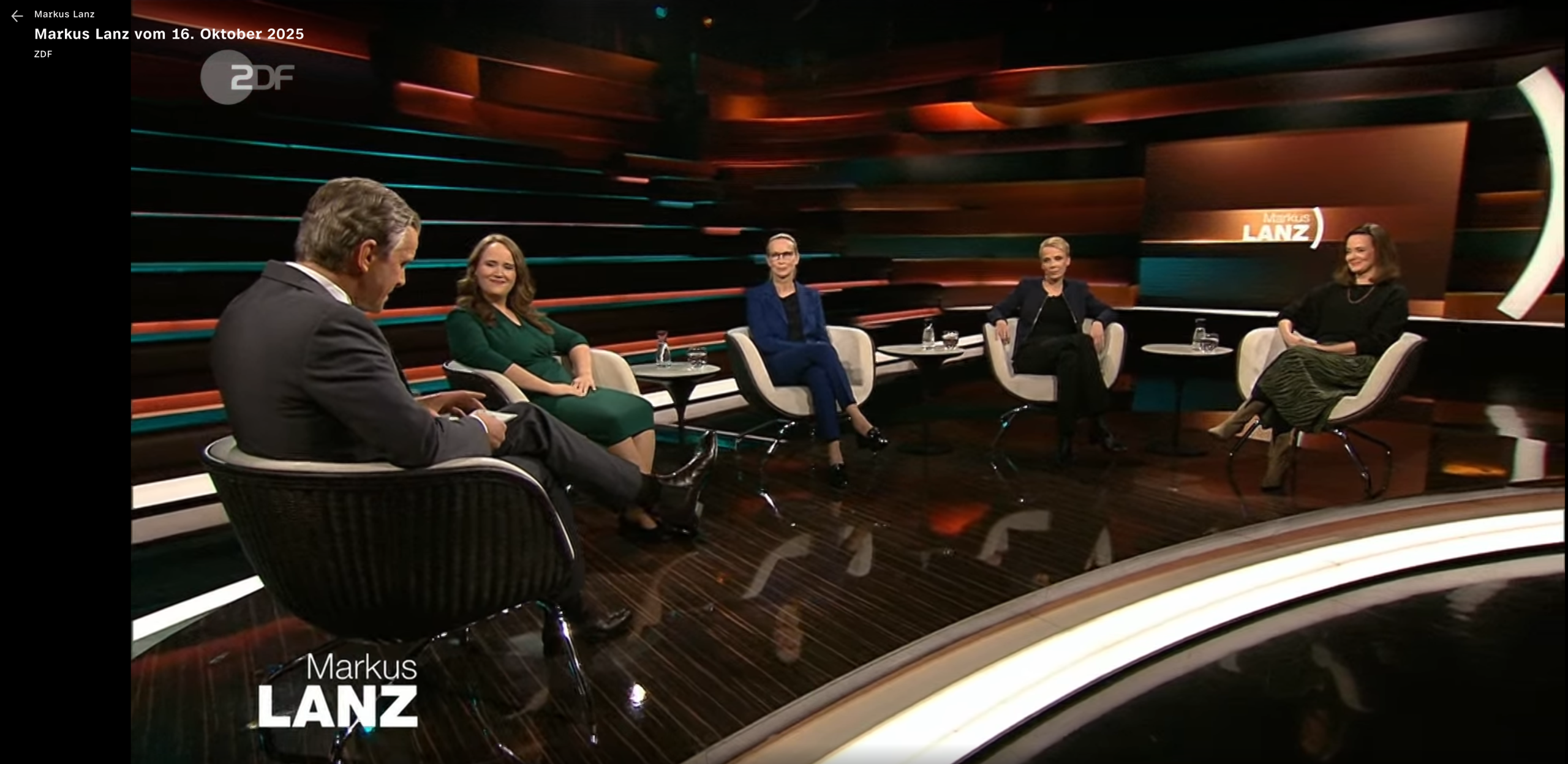 Ein Beispiel vom 16. Oktober 2025: Das Studio der Talkshow Markus Lanz sieht anders aus als im Video auf Facebook. Auch ein Live-Publikum gibt es in der Sendung seit Jahren nicht mehr