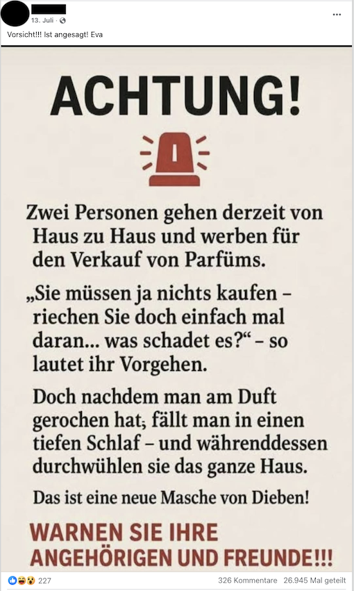 Der Kettenbrief auf Facebook