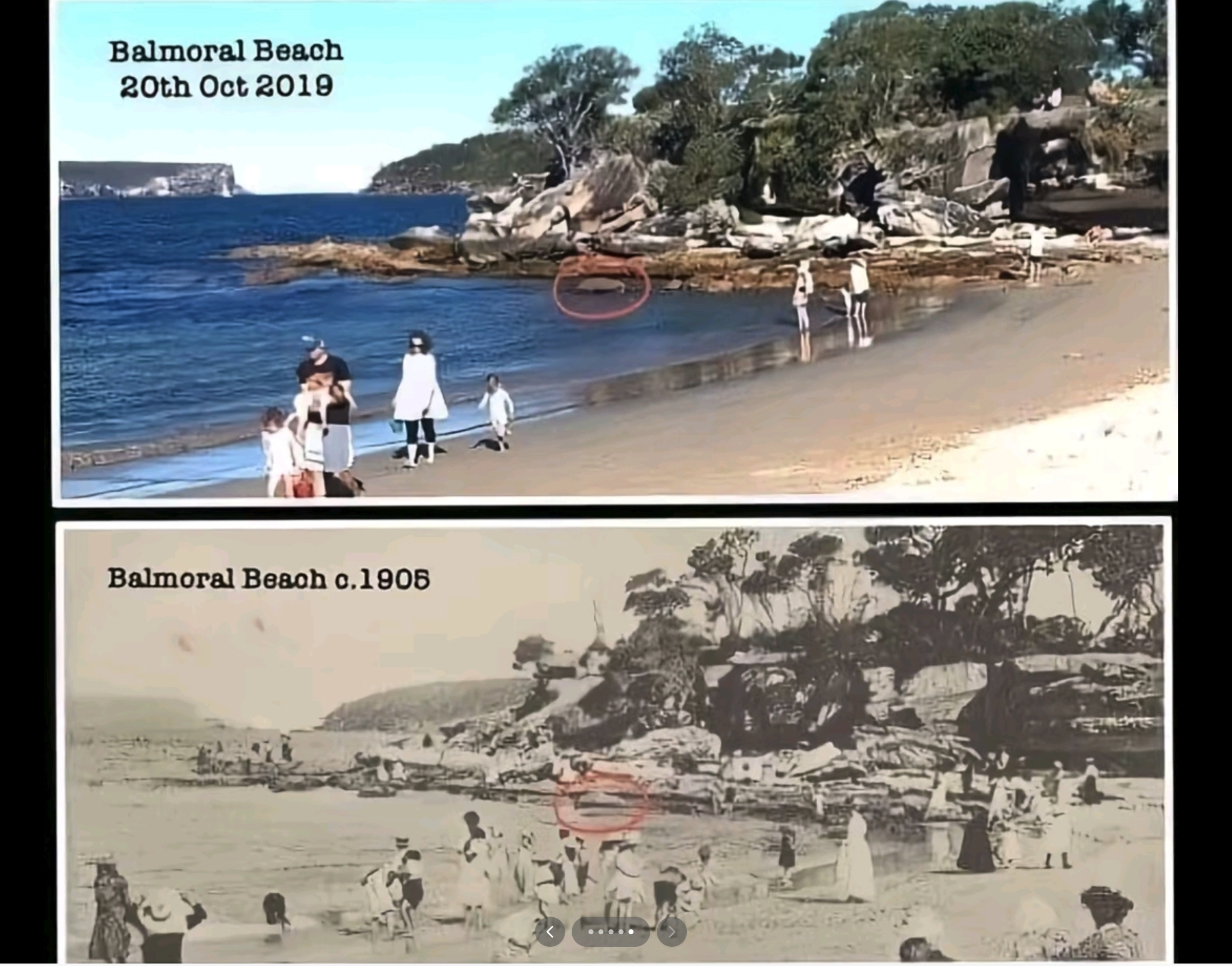 Ebenfalls Teil der Bilderreihe auf Tiktok: Diese Aufnahmen des Balmoral Beach