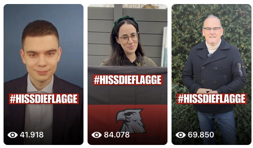 Screenshot von Facebook-Beiträgen vom Deutschlandkurier