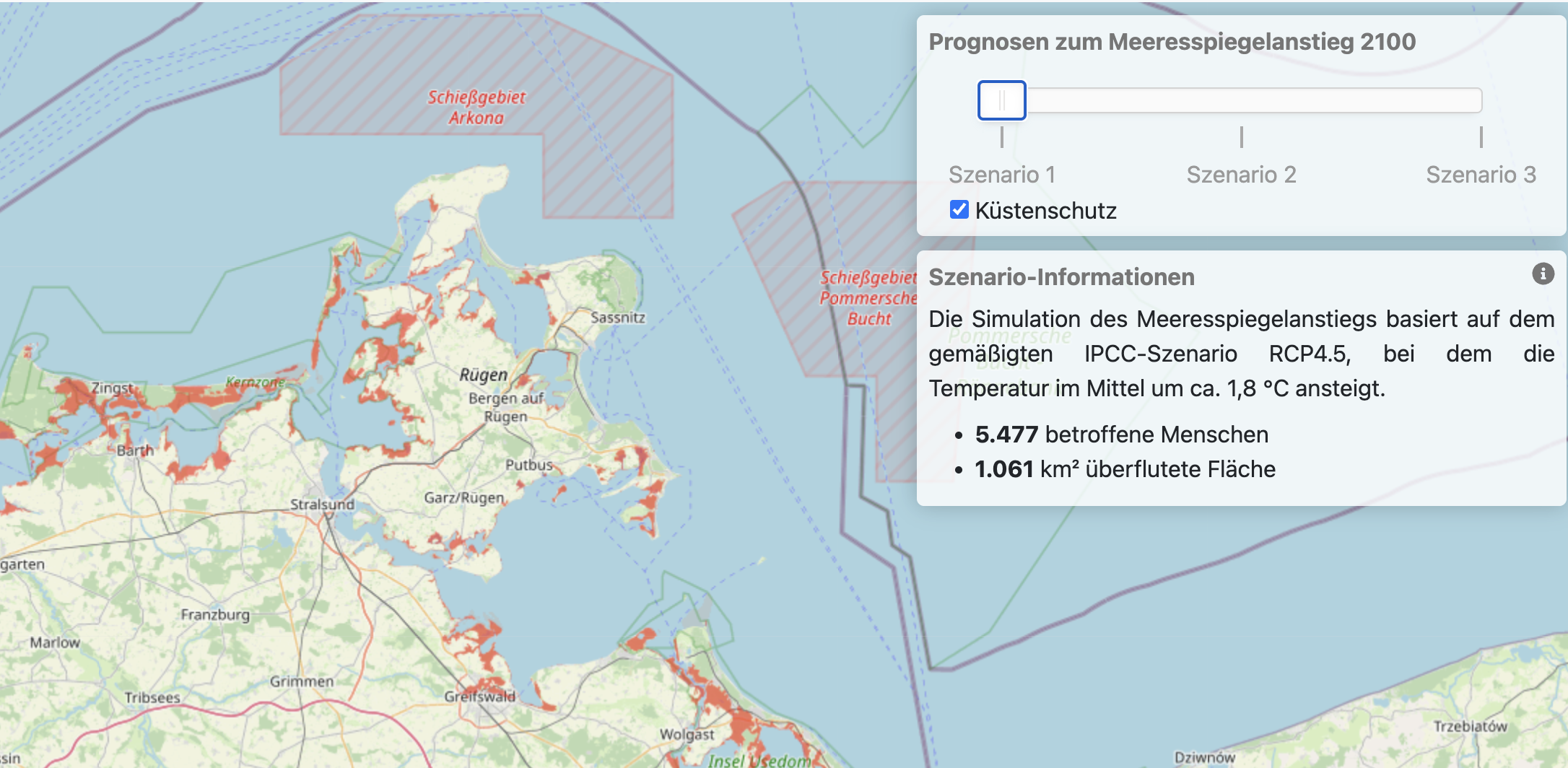 Auch Rügen wäre durch den Anstieg des Meeresspiegels betroffen