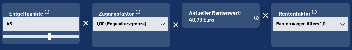 Die Deutsche Rentenversicherung bietet auf ihrer Webseite einen interaktiven Rentenrechner an