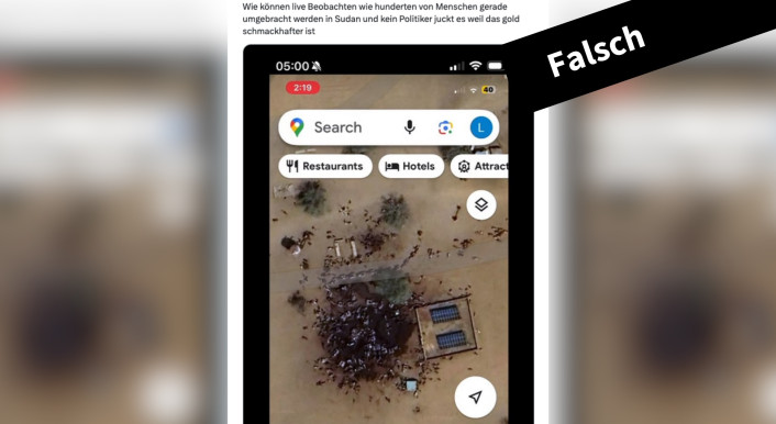 Google Maps Aufnahme aus dem Sudan