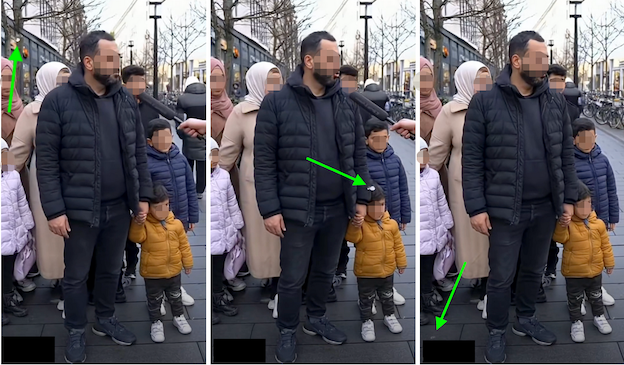 Mehrere Screenshots, in denen mutmaßlich Reste des Wasserzeichens zu erkennen sind