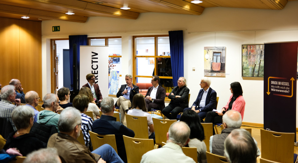 Jürgen Resch von der Deutschen Umwelthilfe diskutierte mit dem Stuttgarter Umweltbürgermeister Peter Pätzold sowie dem Geschäftsführer von Haus und Grund Stuttgart, Ulrich Wecker, und dem CDU-Fraktionsvorsitzender im Stuttgarter Gemeinderat Alexander Kotz zur Zukunft der Wärmewende.