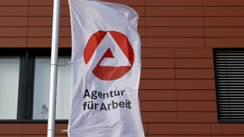 Arge-Logo an der Agentur für Arbeit in Ossendorf.