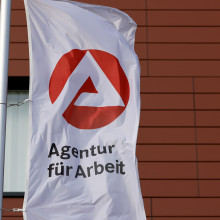 Arge-Logo an der Agentur für Arbeit in Ossendorf.