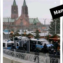 Dieses Bild ging im November 2025 als Teil eines Sharepics auf Tiktok viral – ohne einen Hinweis, dass es mit Hilfe von Künstlicher Intelligenz erstellt wurde (Quelle: Tiktok; Screenshot und Collage: CORRECTIV.Faktencheck)