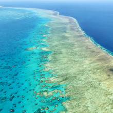 Luftaufnahme des Great Barrier Reefs