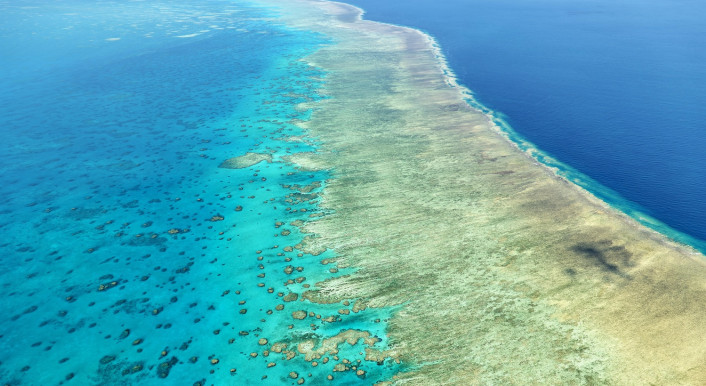 Luftaufnahme des Great Barrier Reefs