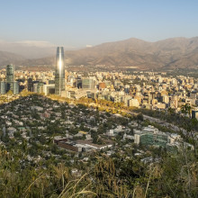 Panoramabild der Stadt Santiago de Chile