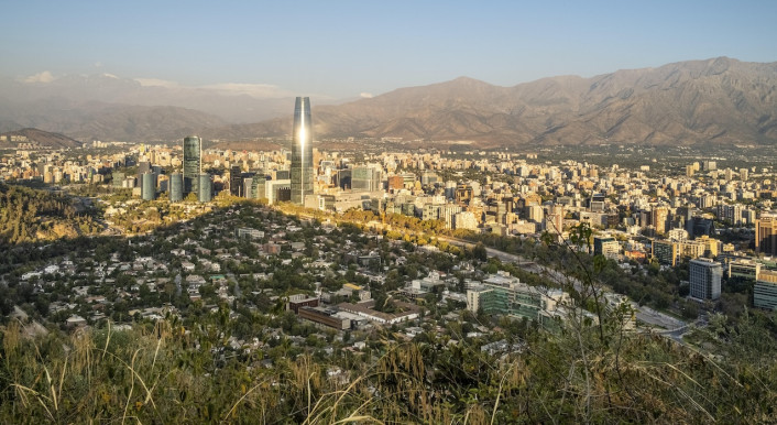 Panoramabild der Stadt Santiago de Chile