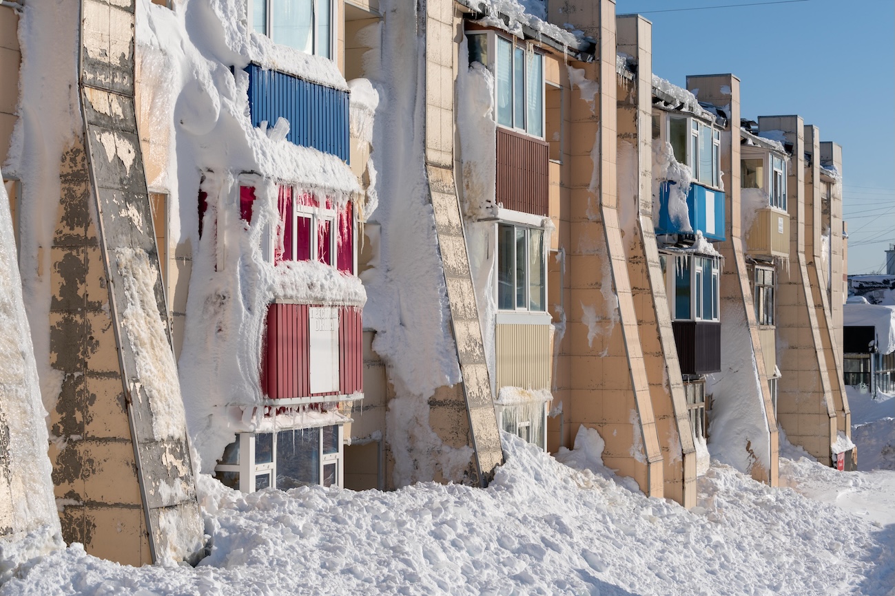Häuser in Kamtschatka am 19. Januar 2025