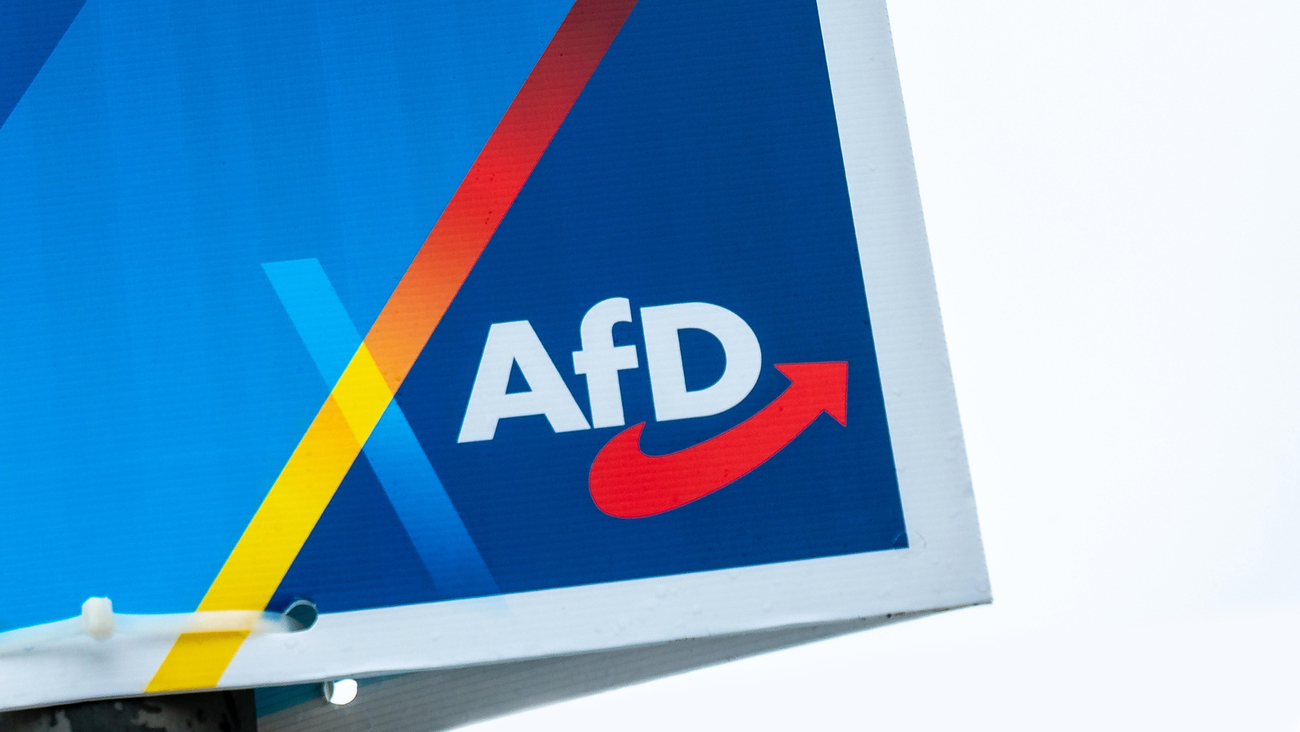 Nahaufnahme von einem Wahlplakat der Partei AfD - Alternative für Deutschland.