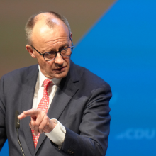 Friedrich Merz beim Politischen Aschermittwoch in Trier.
