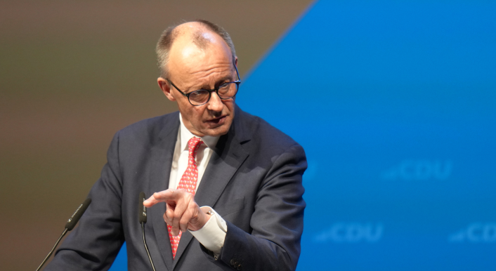 Friedrich Merz beim Politischen Aschermittwoch in Trier.
