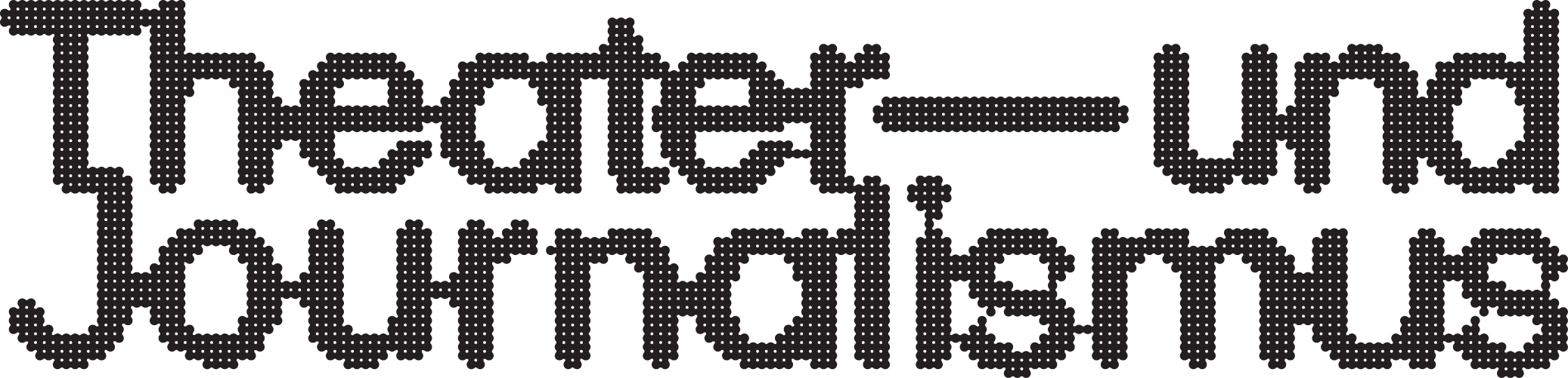 Theater und Journalismus logo black