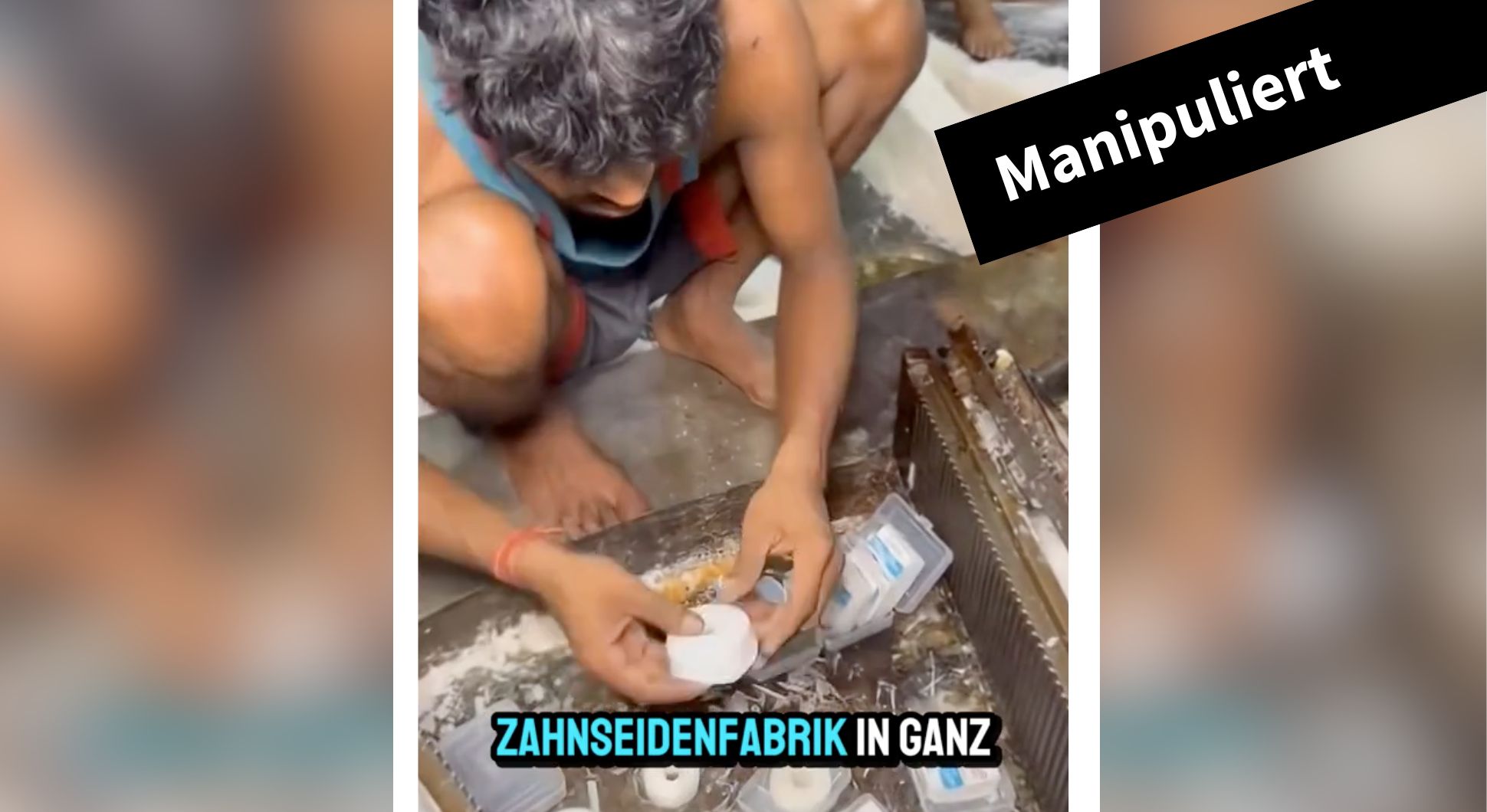 Collage-Zahnseide-Indien-Manipuliert-KI