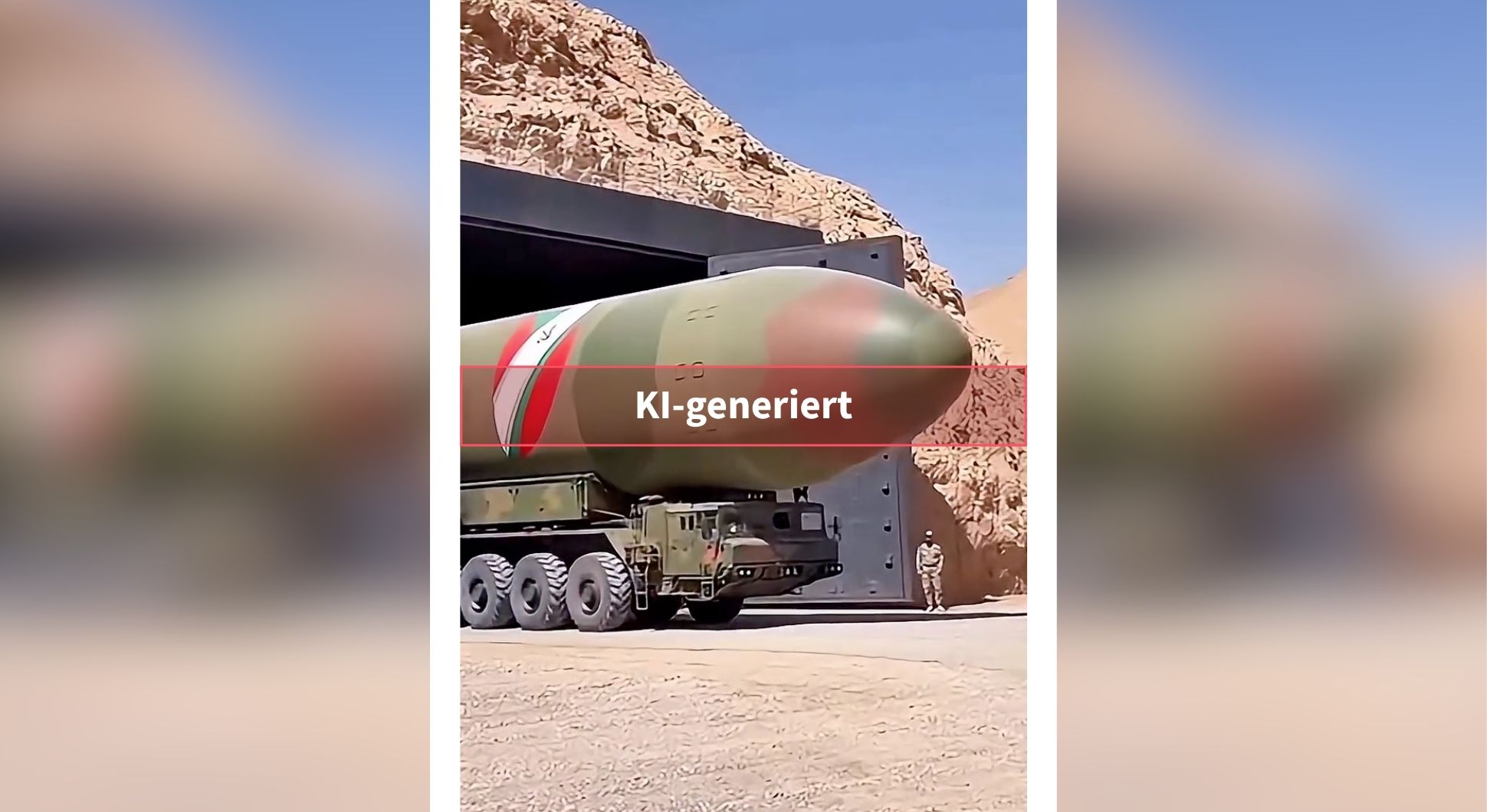 iranische-rakete-KI-Instagram-Collage:Correctiv