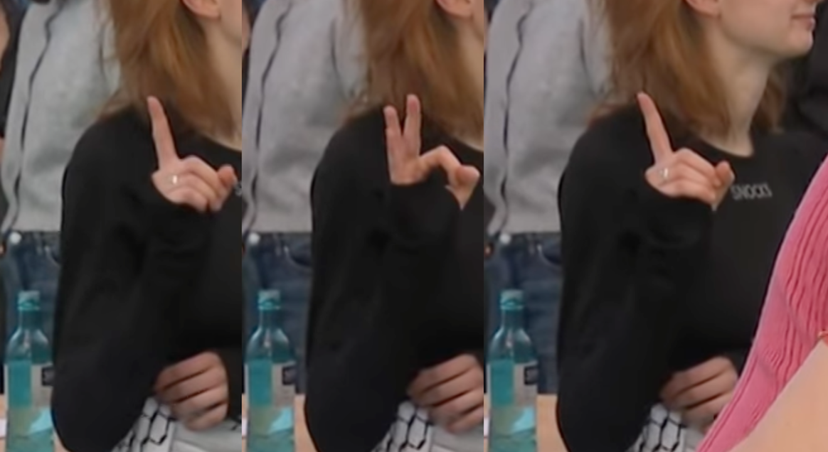 Collage zeigt die Handzeichen 1-6-1