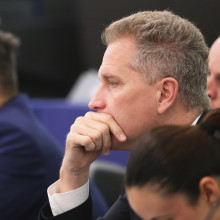 Der AfD-Politiker Petr Bystron im Europaparlament.