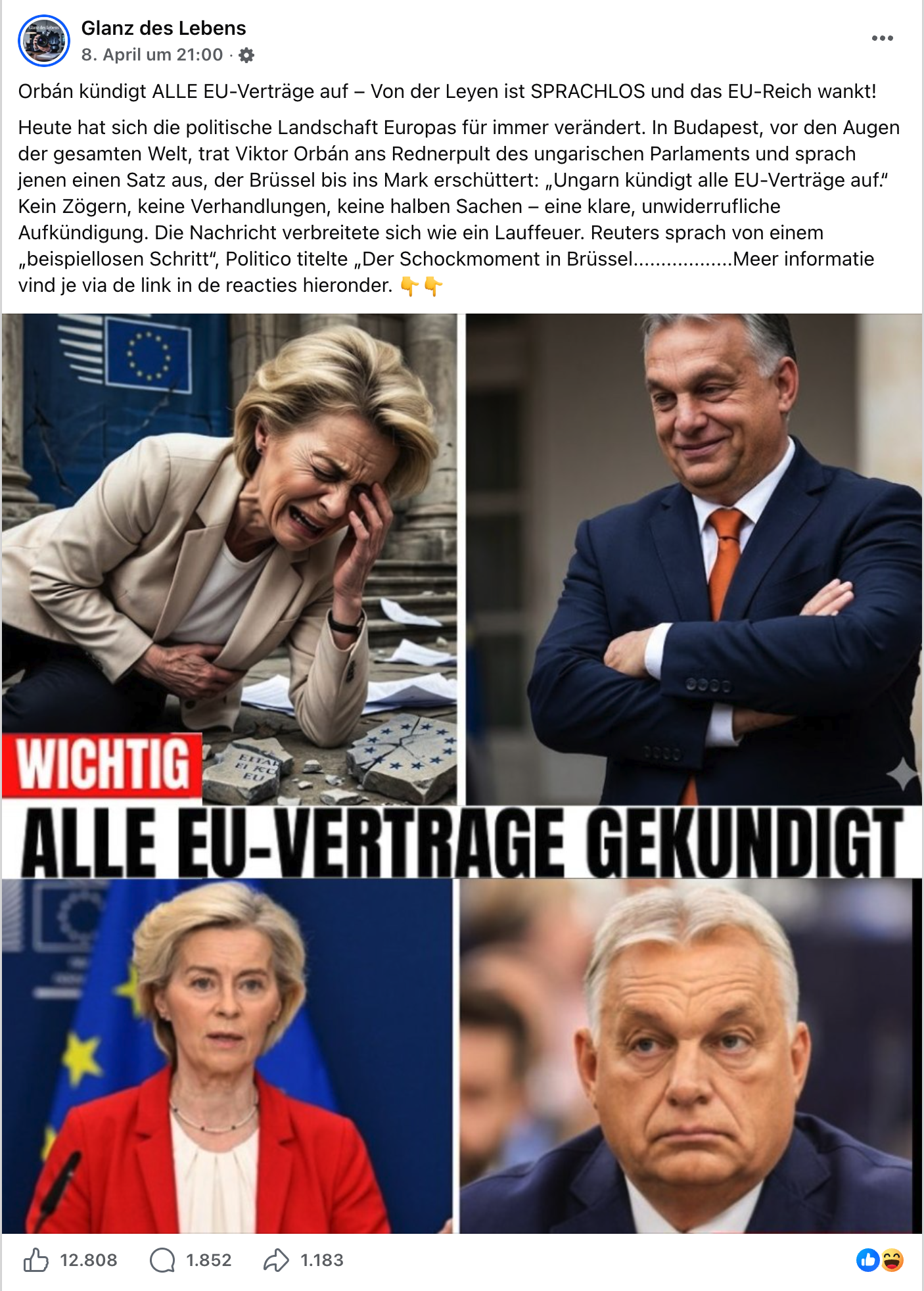 Anders als auf Facebook behauptet, trat Ungarn nicht aus allen EU-Verträgen aus 