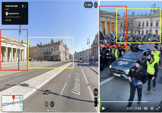 Vergelich Google Street View und Video
