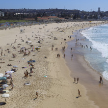 Blick auf Bondi Beach in Sydney
