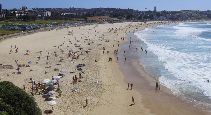 Blick auf Bondi Beach in Sydney