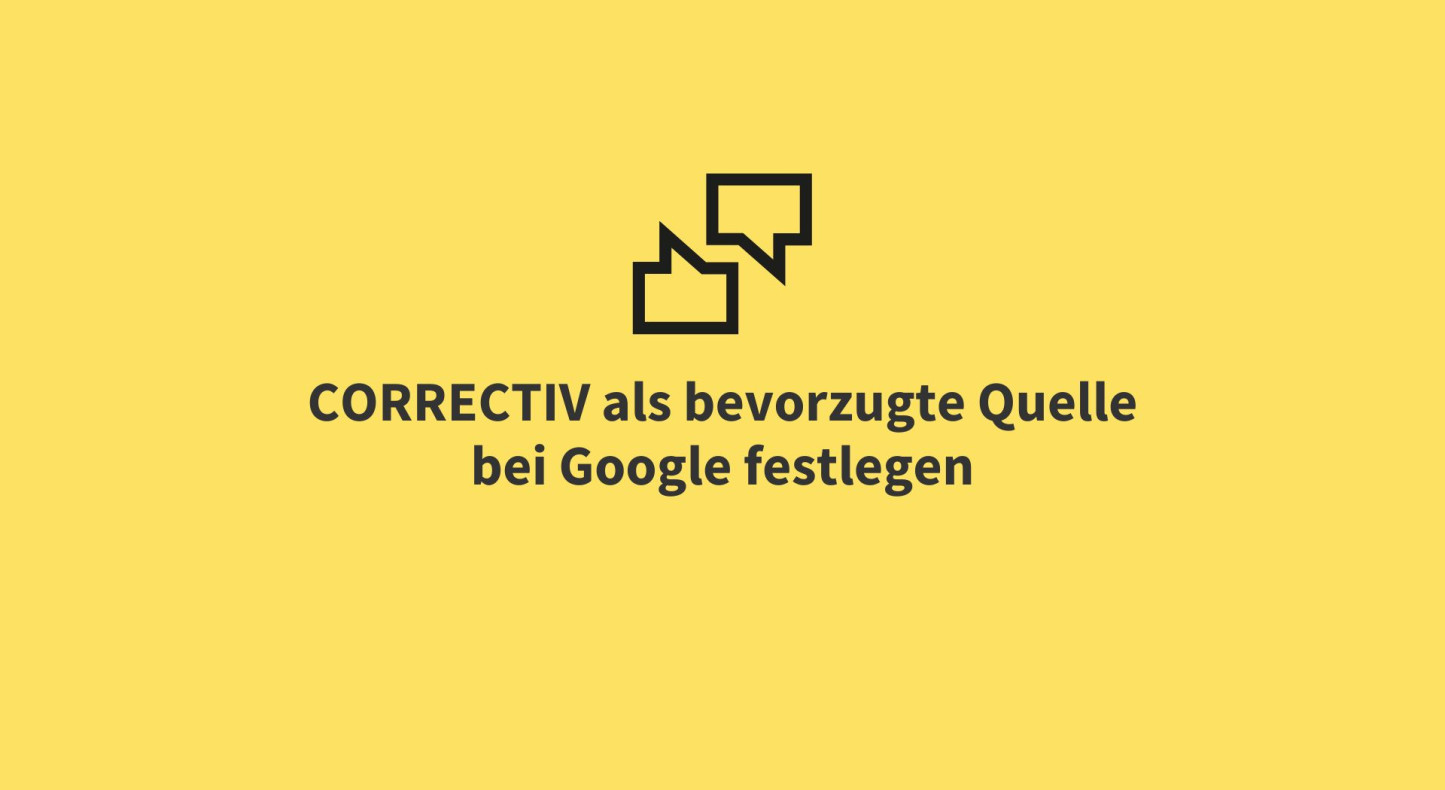 Set CORRECTIV as a preferred source in Google