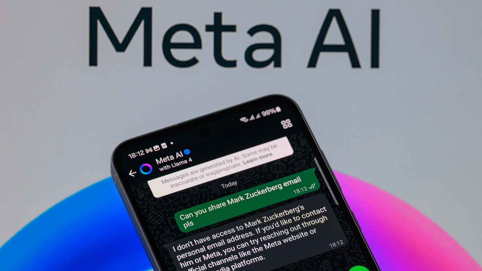 Handy-Chatverlauf mit der Whatsapp-KI Meta AI