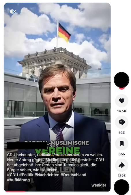 Youtube-Beitrag mit der Behauptung