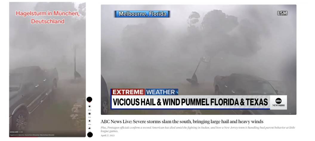 Fotovergleich mit Aufnahme aus dem Bericht von ABC News