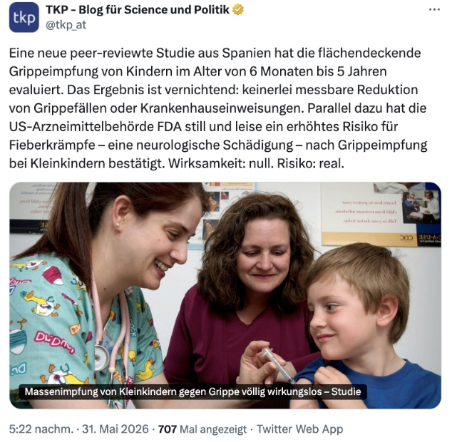 Screenshot eines X-Posts von TKP.