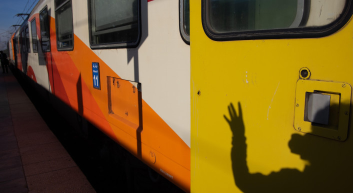 Zug-Marokko-Streifen-Orange