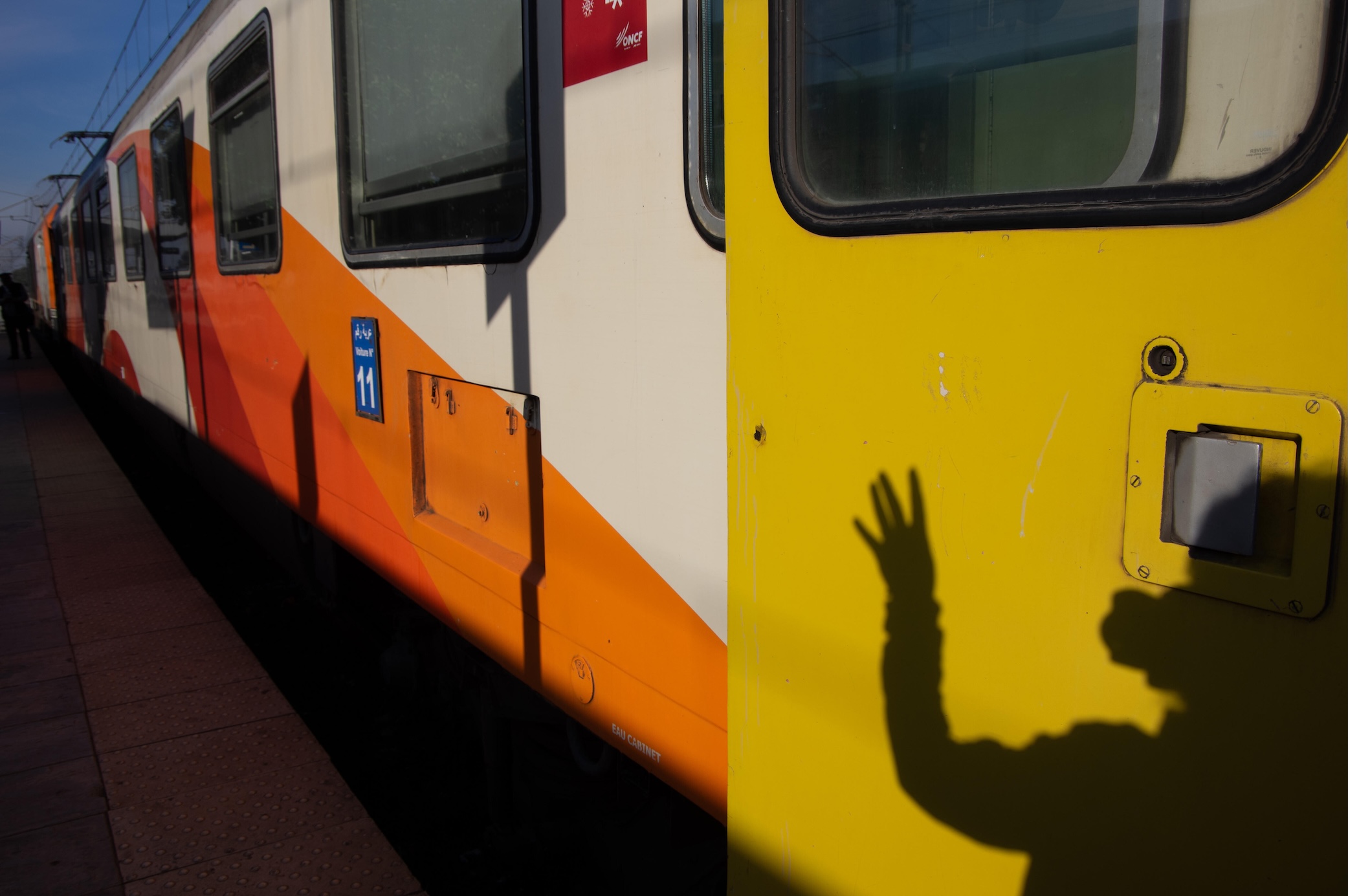 Zug-Marokko-Streifen-Orange