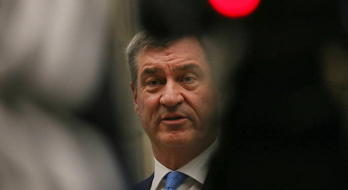 Markus Söder am Rande einer Sitzung des Bundesrates.