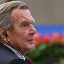 Gerhard Schröder auf einer Veranstaltung im Oktober 2026.