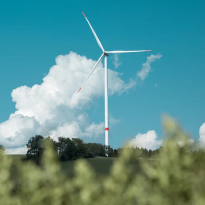 Windrad als Symbol für Klima